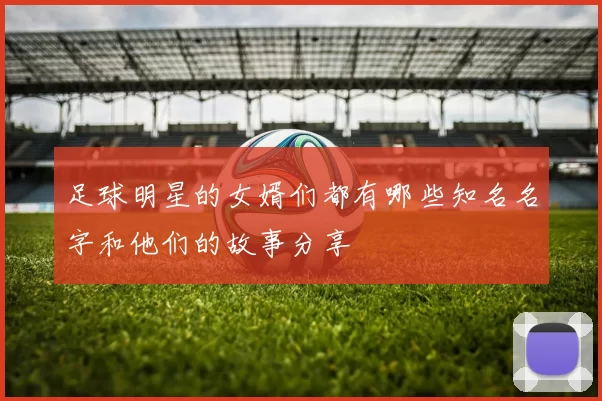 足球明星的女婿们都有哪些知名名字和他们的故事分享